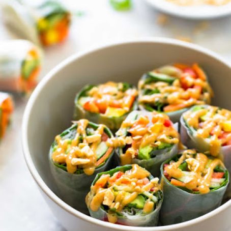 Thai Summer Rolls with Peanut Sauce